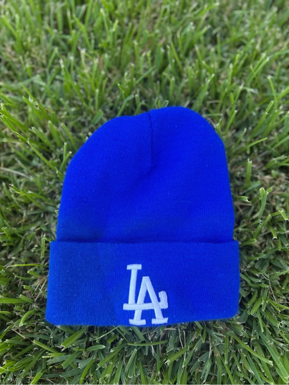 Men’s Los Angeles Dodgers Royal Blue Cuffed Beanie Size Large
